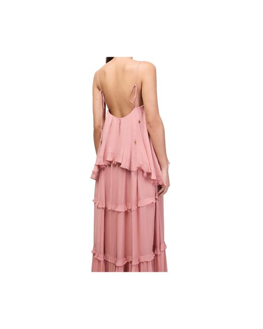 Zimmermann Pink Luna Ruffled Dress