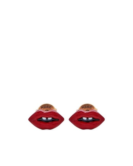 Marc Jacobs Red The Lips Stud Earrings