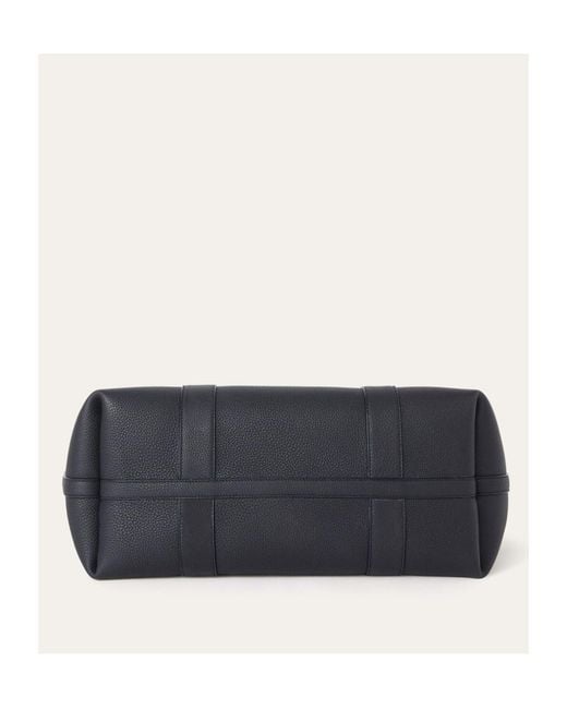 Loro Piana Black Logo-Embossed Tote Bag
