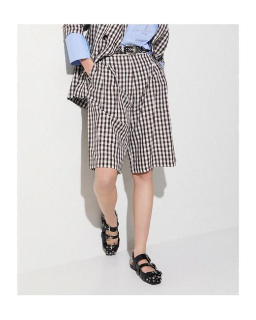 Liu Jo Blue Gingham Bermuda Shorts
