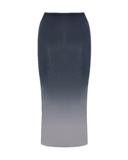 Alaïa Gray Side Zip Skirt