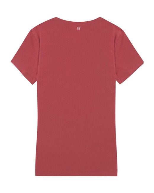 Weekend by Maxmara Red T-Shirt With Round Neck And Short Sleeves
