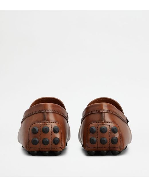 Tod's Brown Gommino Bubble Loafers for men