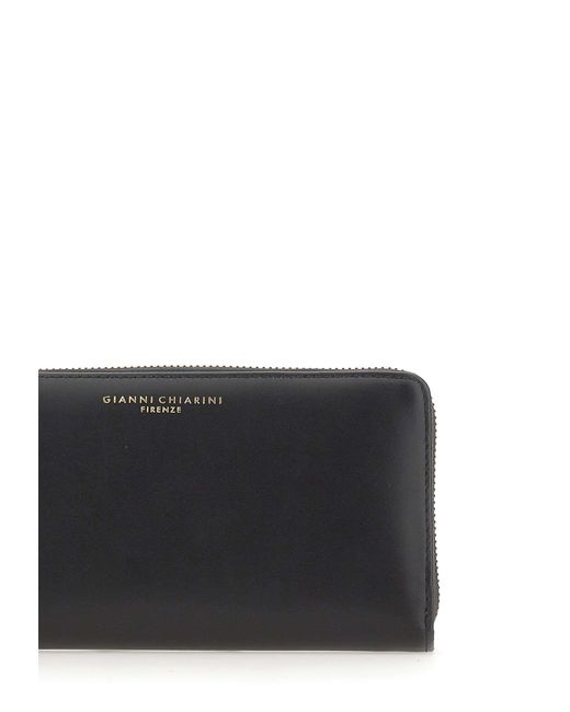 Gianni Chiarini Black Zippered Long Wallet