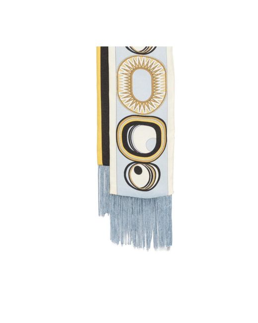LaDoubleJ White Printed Silk Scarf