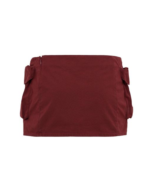Miu Miu Red Workwear Mini Skirt