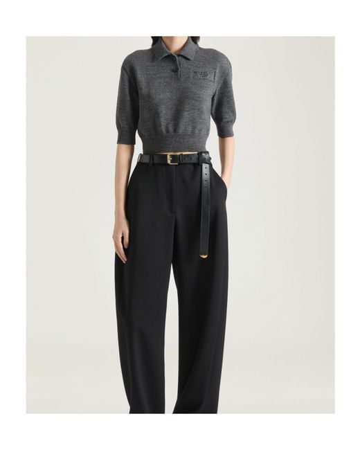 Givenchy Gray Logo Detailed Short-Sleeve Knit Polo Shirt