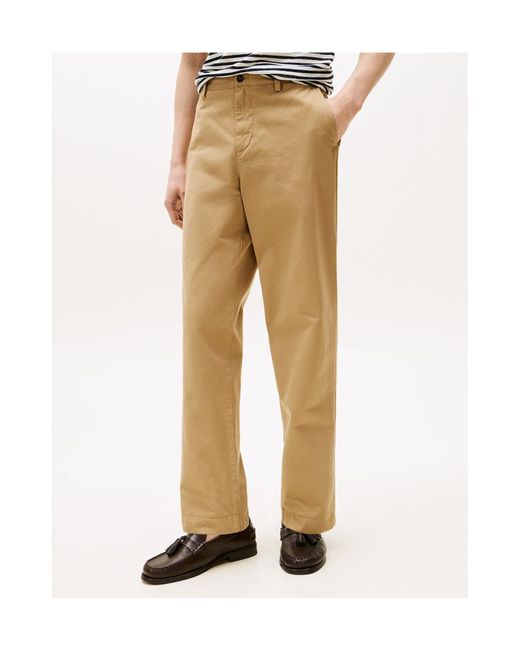 Tommy Hilfiger Natural Cotton Trousers for men
