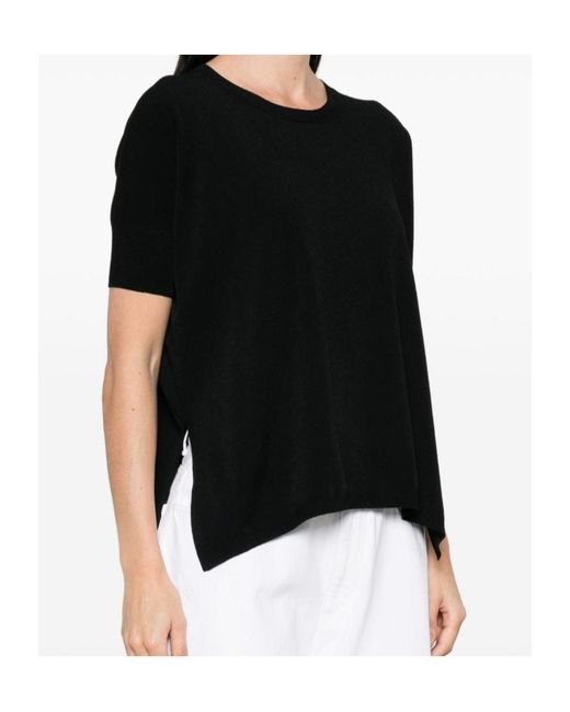 Baserange Black Side-Slit T-Shirt