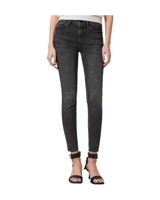AllSaints Black Logo-Patch Jeans
