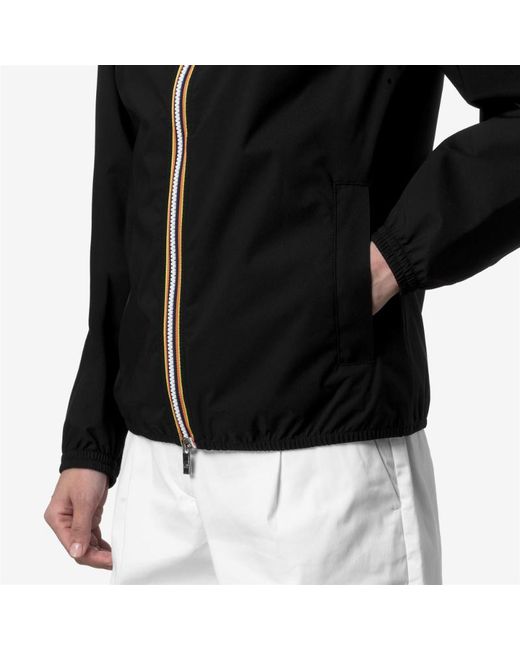 K-Way Black Zip-Up Hooded Jacket