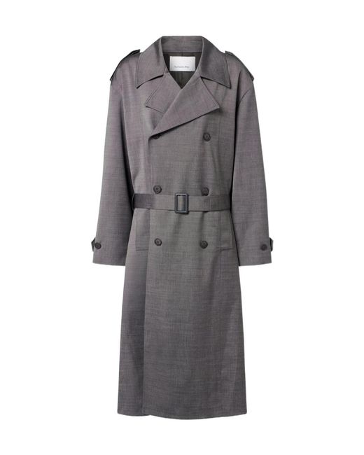 Frankie Shop Gray Bleecker Trench Coat