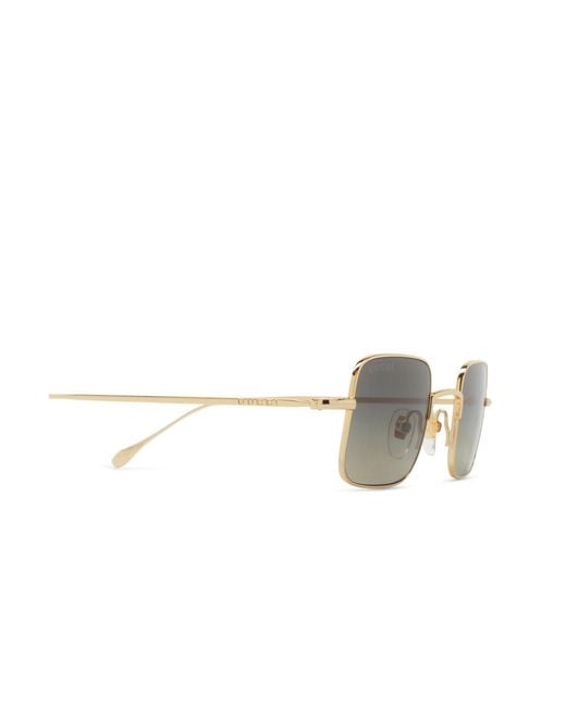 Gucci Metallic Eyewear Square Frame Sunglasses for men