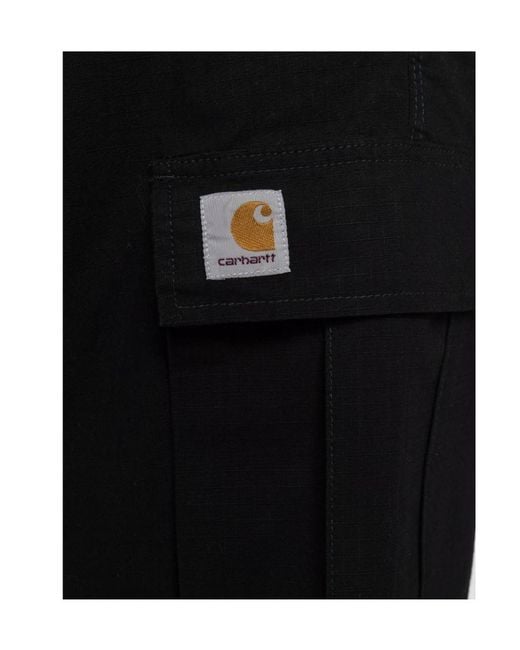 Carhartt Black Logo-Patch Knee-Length Cargo Shorts for men