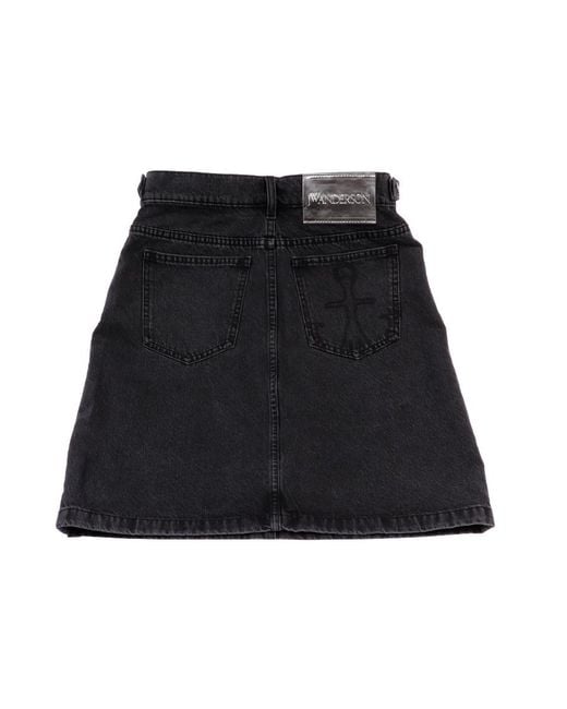 J.W. Anderson Black Jw Anderson Chain-Link Denim Skirt
