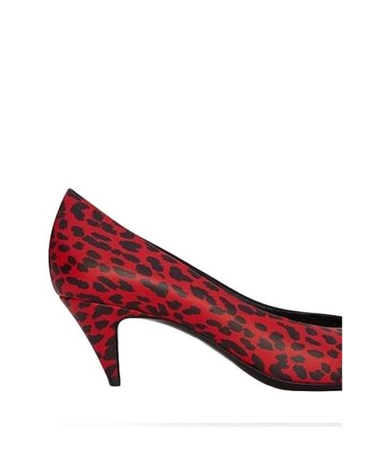 Saint Laurent Red Leopard High Heels