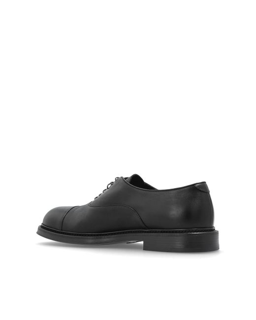 Emporio Armani Cap-Toe Lace-Up Oxford Shoes in Black for Men  display picture 1