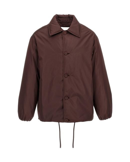 Jil Sander Brown Down Blouson 08 Padded Jacket for men