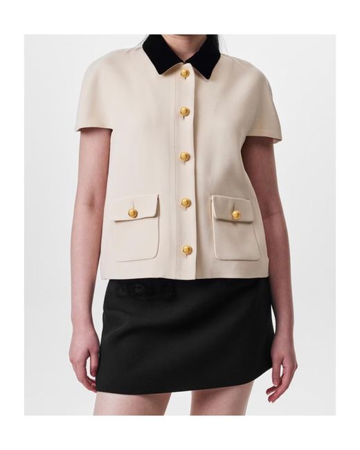 Prada Natural Compact Short Sleeved Jacket