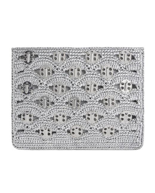 Rabanne Gray Rabanne Zipped Clutch Bag