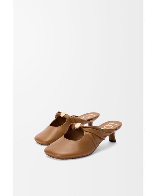 Loewe Brown Pebble Soft Mule