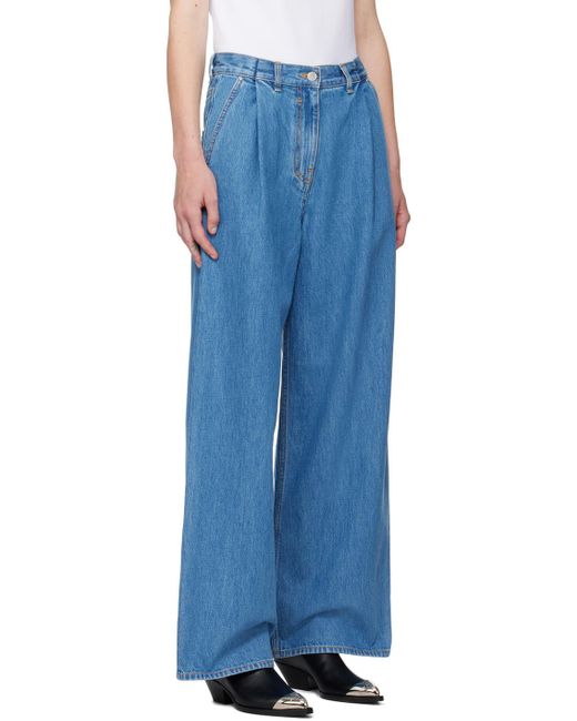 Givenchy Blue Wide-Leg Baggy Jeans