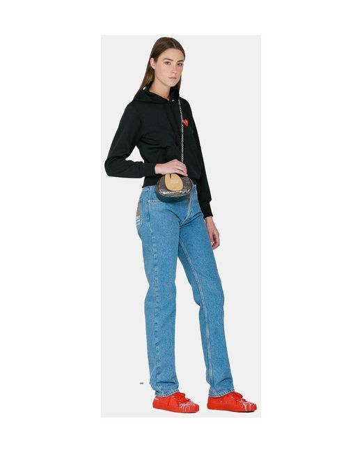 COMME DES GARÇONS PLAY Blue Heart Patch Hoodie
