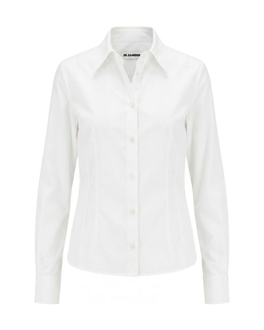 Jil Sander White Lightweight Cotton Poplin Shirt