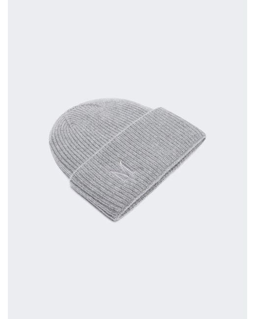 Max Mara Gray Mmretina Ribbed Beanie