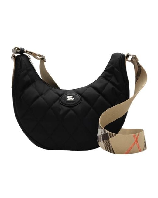 Burberry Black Horseshoe Quilted Shoulder Bag for men