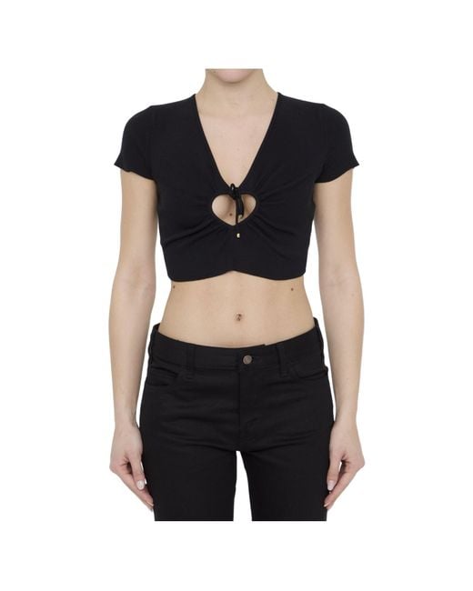 Céline Black Heart Crop Top