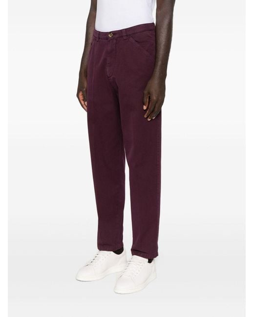 Brunello Cucinelli Purple Cotton Trousers for men