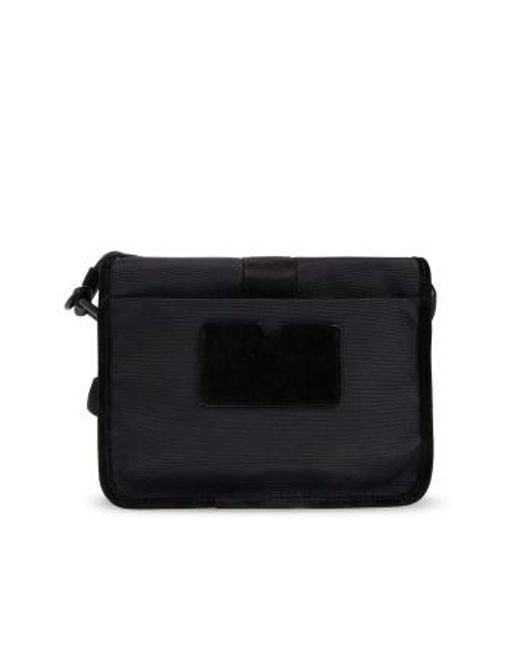 Moschino Black Logo Lettering Flap Shoulder Bag for men