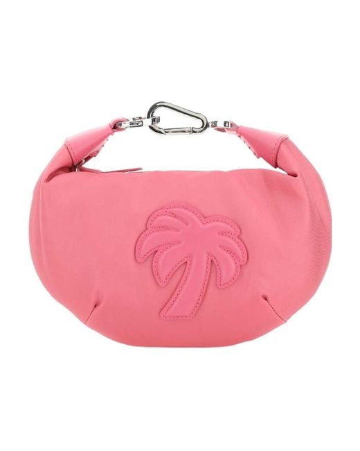 Palm Angels Pink Big Palm Zipped Tote Bag