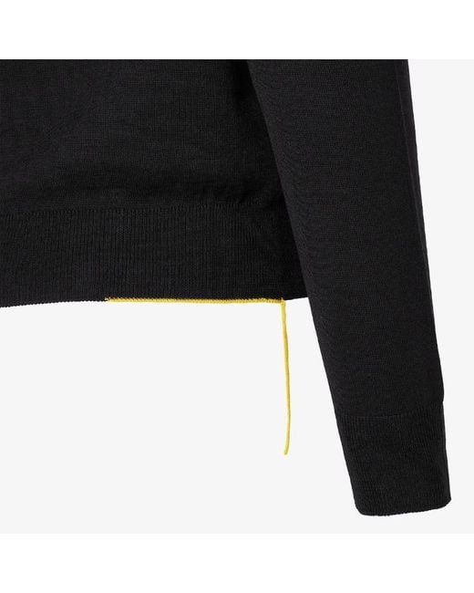 Fendi Black Wool Jumper for men