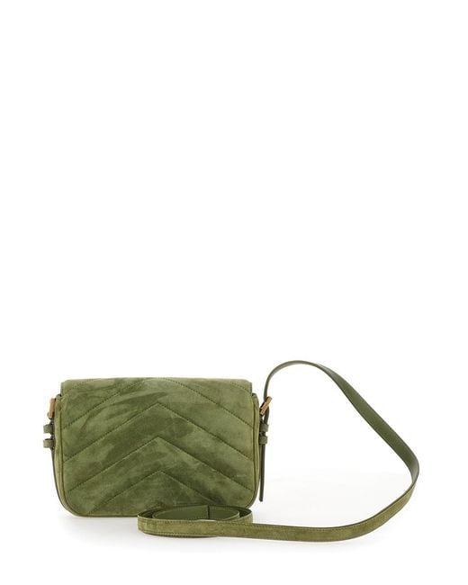Saint Laurent Green Flap Shoulder Bag