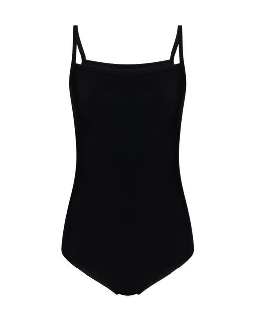 MM6 by Maison Margiela Black Strapped Stretched Boysuit