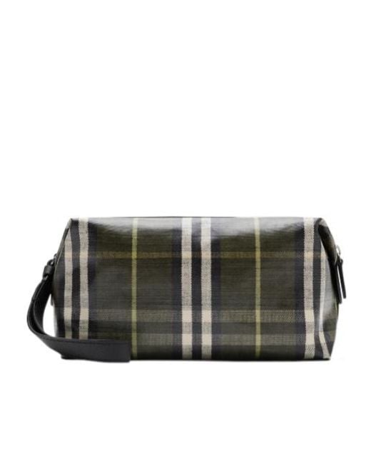 Burberry Gray Highlands Travel Pouch for men