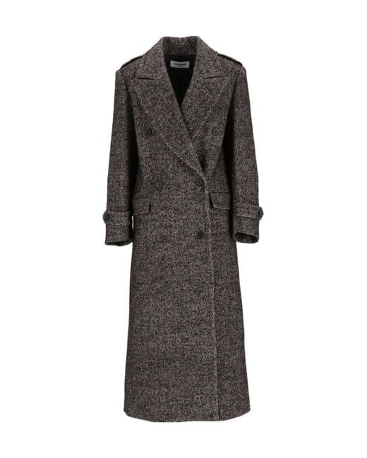 Al Duca D'aosta Gray Double-Breasted Coat