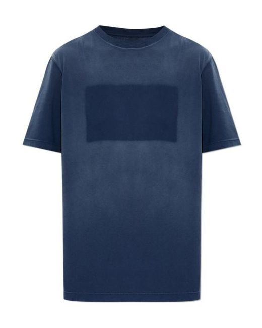 Maison Margiela Blue T-Shirt With Print