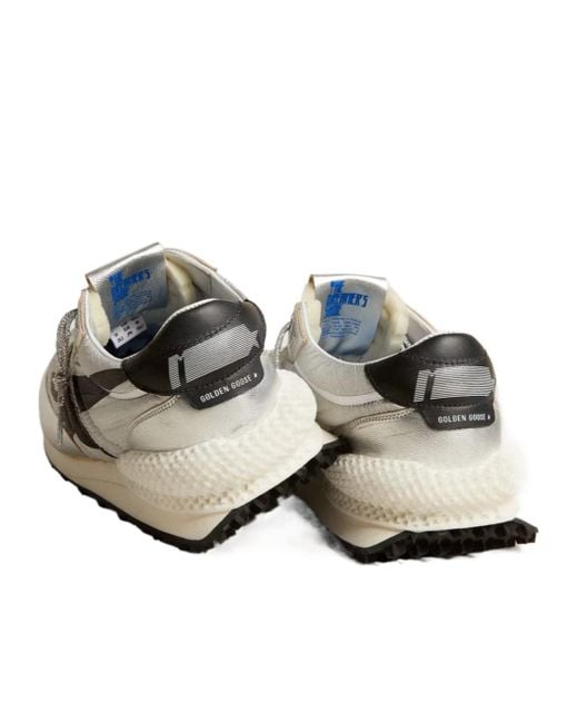 Golden Goose Deluxe Brand White Running Marathon Lace-Up Sneakers
