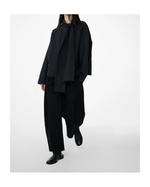 Studio Nicholson Black Minos Pleated Trousers