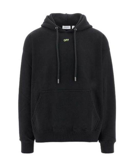 Off-White c/o Virgil Abloh Black Cotton Hooded Sweatshirt for men