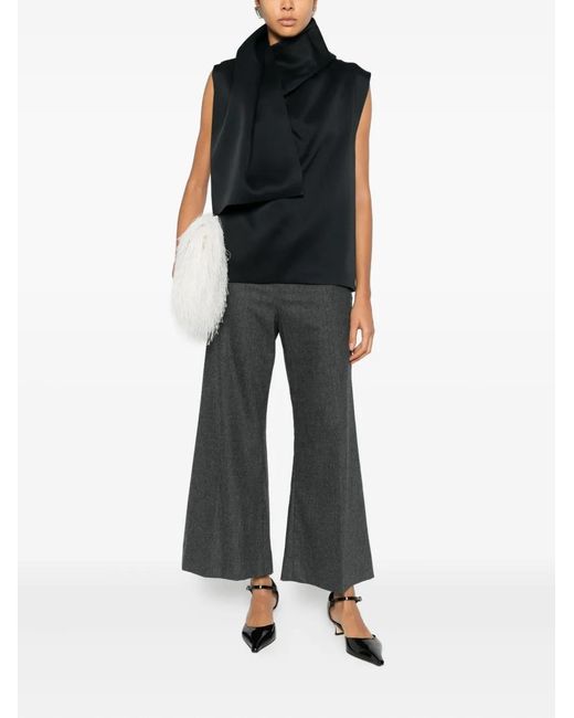 Khaite Black Draped Top