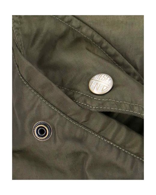 DIESEL Green J-Common Hooded Bomber Jacket for men