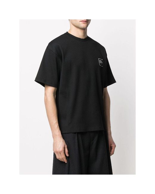 Opening Ceremony Black Box Logo Ribbed T-Shirt for men