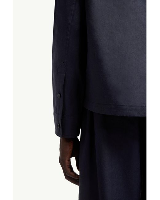 Moncler Blue X Gilga Farm By Donald Glover Linen Blend Shirt for men