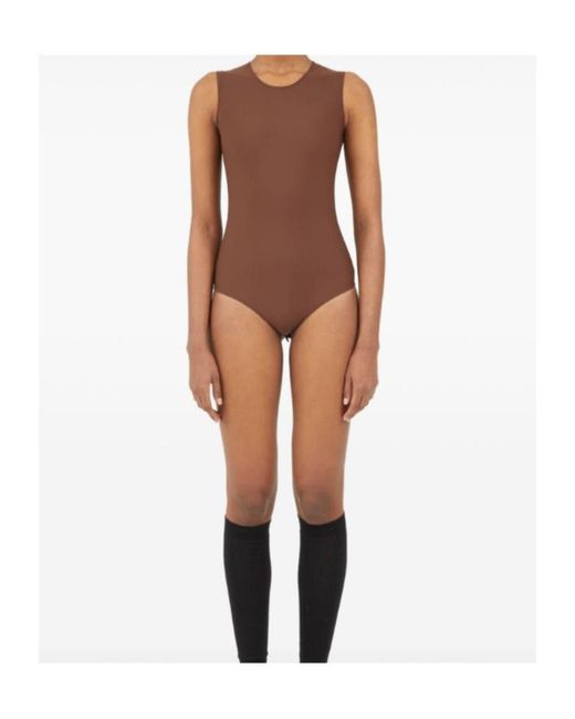 Maison Margiela Brown Sleeveless Bodysuit
