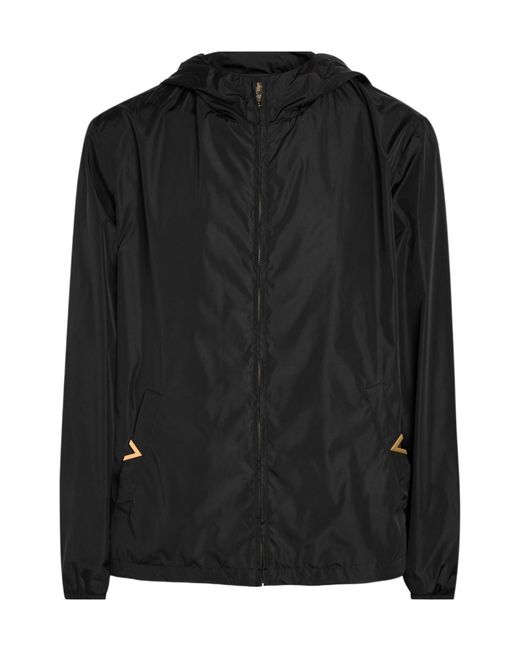 Valentino Black Hooded Shell Jacket for men