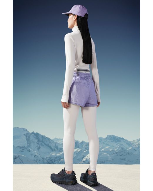 Moncler Purple Ripstop Shorts